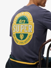 Superdry Blue Tap Room Oversized T-Shirt - Image 5 of 7