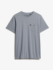 Superdry Blue Classic Essential Pocket T-Shirt - Image 6 of 7