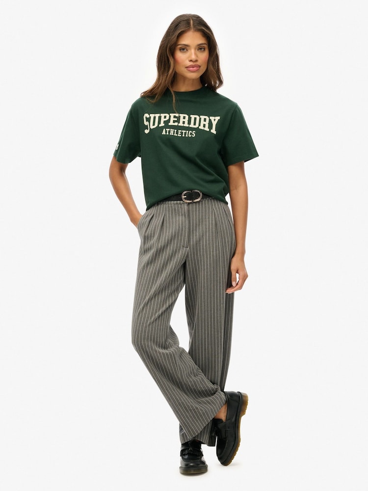 Superdry Green Athletic Essentials Oversized T-Shirt - Image 1 of 5