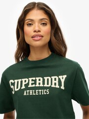 Superdry Green Athletic Essentials Oversized T-Shirt - Image 3 of 5