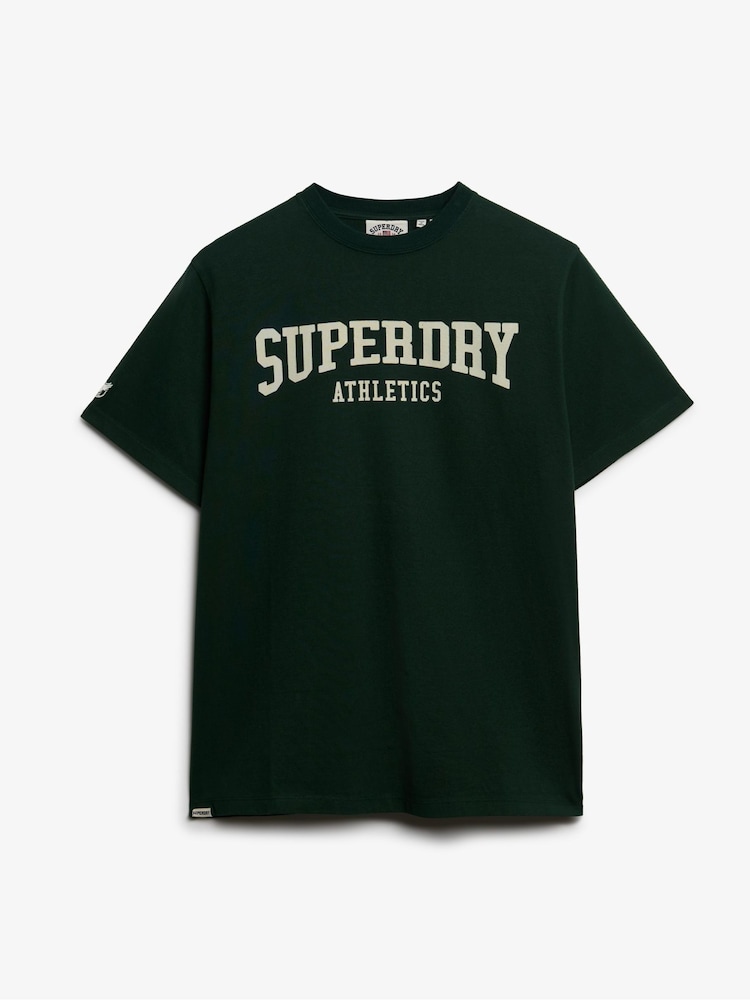Superdry Green Athletic Essentials Oversized T-Shirt - Image 5 of 5