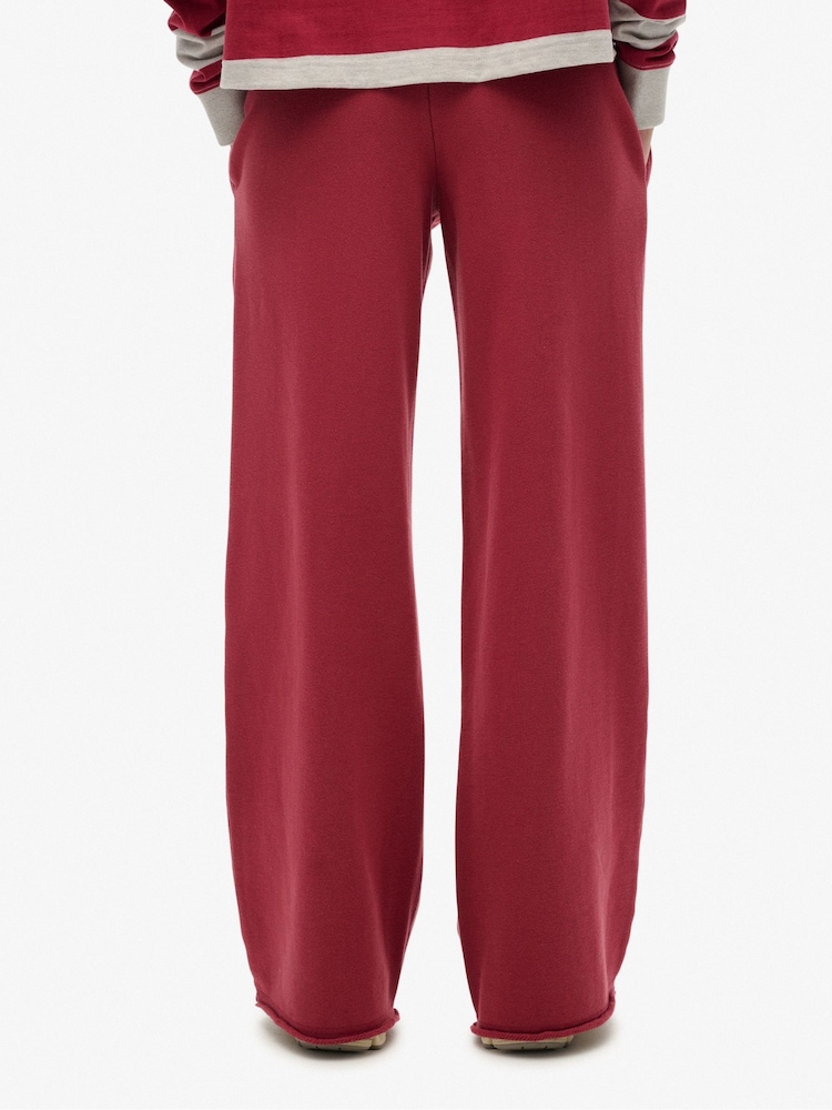Superdry Red Athletic Essentials Straight Leg Joggers - Image 2 of 4 Superdry Red Athletic Essentials Straight Leg Joggers - Image 2 of 4