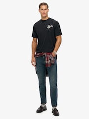 Superdry Black Tap Room Oversized T-Shirt - Image 1 of 7