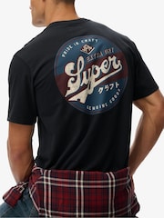 Superdry Black Tap Room Oversized T-Shirt - Image 4 of 7