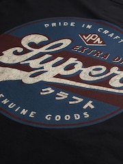 Superdry Black Tap Room Oversized T-Shirt - Image 7 of 7