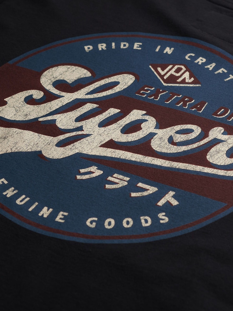 Superdry Black Tap Room Oversized T-Shirt - Image 7 of 7