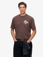 Superdry Brown Tap Room Oversized T-Shirt - Image 2 of 6