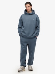 Superdry Blue Blank Oversized Hoodie - Image 1 of 7
