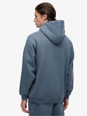 Superdry Blue Blank Oversized Hoodie - Image 3 of 7