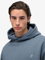 Superdry Blue Blank Oversized Hoodie - Image 5 of 7