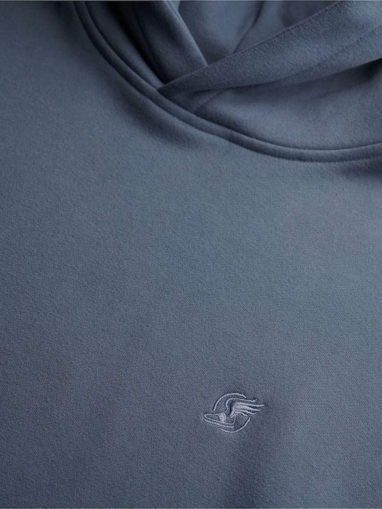 Superdry Blue Blank Oversized Hoodie - Image 7 of 7