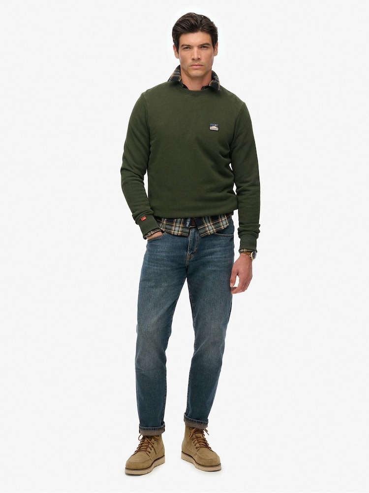 Superdry Green Great Outdoors Embroidered  Sweat Top - Image 1 of 5