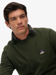 Superdry Green Great Outdoors Embroidered  Sweat Top - Image 4 of 5