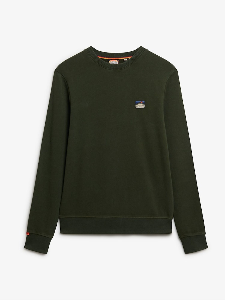 Superdry Green Great Outdoors Embroidered  Sweat Top - Image 5 of 5