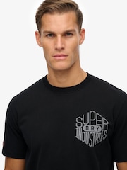 Superdry Black Work Logo Loose T-Shirt - Image 4 of 7