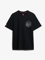 Superdry Black Work Logo Loose T-Shirt - Image 6 of 7