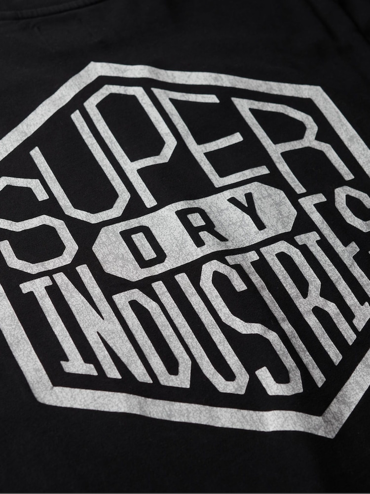 Superdry Black Work Logo Loose T-Shirt - Image 7 of 7