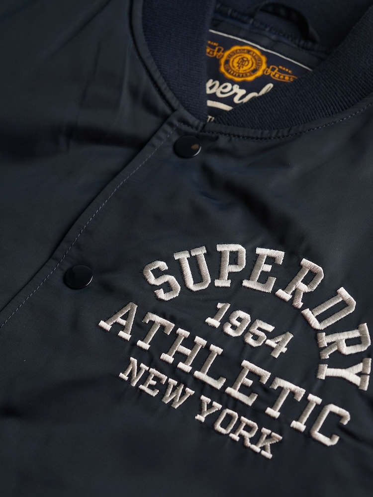 Superdry Blue Athletic Varsity Bomber Jacket - Image 6 of 6
