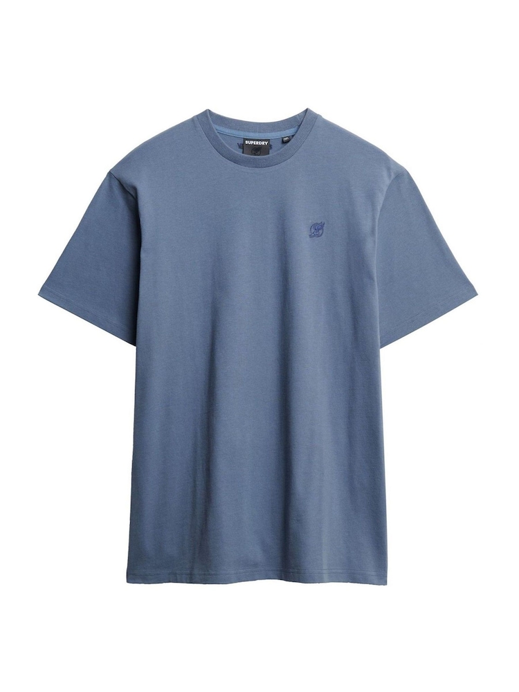 Superdry Blue Blank Oversized T-Shirt - Image 1 of 2