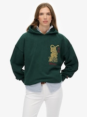 Superdry Green Tokyo Narrative Oversized Hoodie - Image 2 of 7