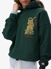 Superdry Green Tokyo Narrative Oversized Hoodie - Image 5 of 7
