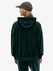 Superdry Green Country Club Velour Zip Hoodie - Image 3 of 7