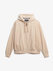 Superdry Pink Country Club Velour Zip Hoodie - Image 6 of 6