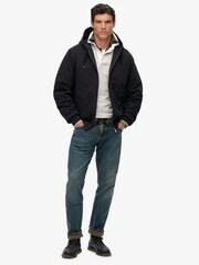 Superdry Black Canvas Surplus Hooded Jacket - Image 4 of 7