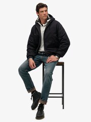 Superdry Black Canvas Surplus Hooded Jacket - Image 5 of 7