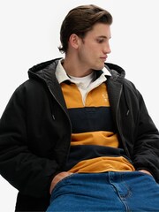 Superdry Black Canvas Surplus Hooded Jacket - Image 6 of 7
