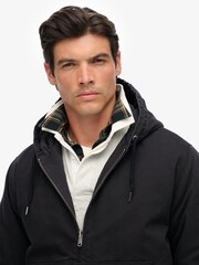 Superdry Black Canvas Surplus Hooded Jacket - Image 7 of 7