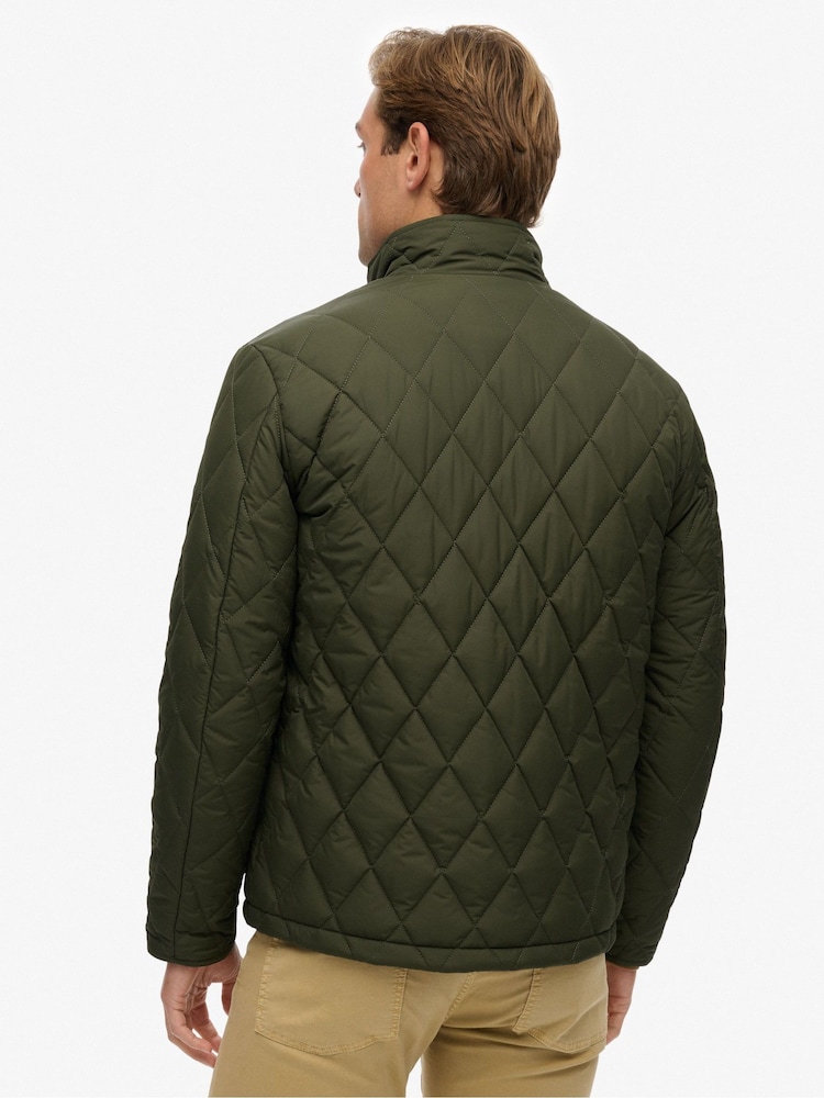 Superdry Green Quilted Estate Country Jacket - Image 2 of 6 Superdry Green Quilted Estate Country Jacket - Image 2 of 6