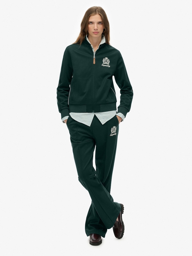Superdry Green Country Club Track Top - Image 1 of 6 Superdry Green Country Club Track Top - Image 1 of 6