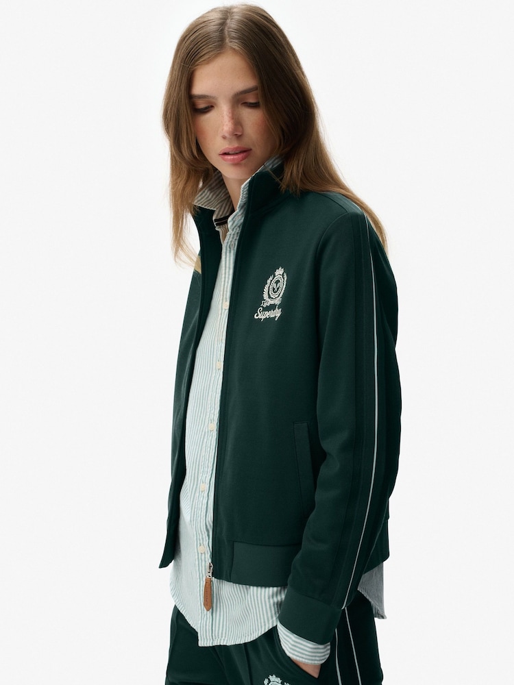 Superdry Green Country Club Track Top - Image 2 of 6