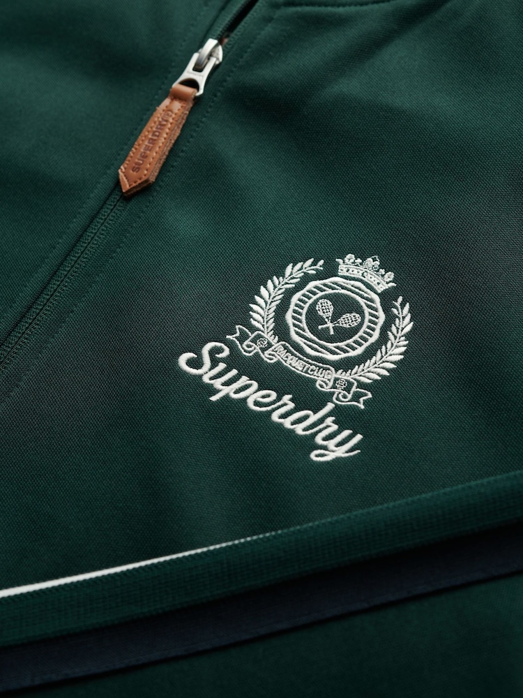 Superdry Green Country Club Track Top - Image 6 of 6