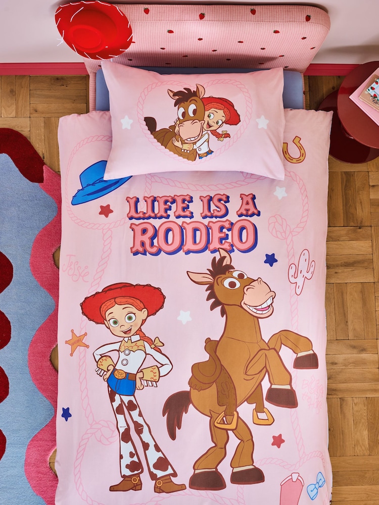 Pink Jessie Toy Story Cotton Duvet Cover and Pillowcase Set - Image 4 of 4