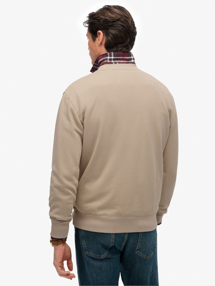 Superdry Brown Tokyo Narrative Loose Sweat Top - Image 2 of 7 Superdry Brown Tokyo Narrative Loose Sweat Top - Image 2 of 7