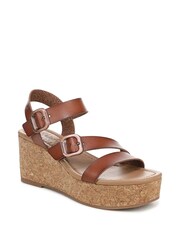 Blowfish Malibu Ali Wedge Tan Strappy Brown Sandals - Image 2 of 7