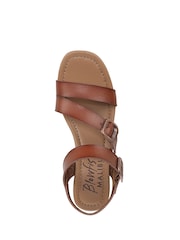 Blowfish Malibu Ali Wedge Tan Strappy Brown Sandals - Image 4 of 7