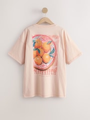 Orange Graphic Print Beach T-Shirt - Image 7 of 9