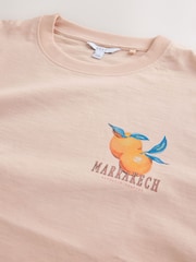 Orange Graphic Print Beach T-Shirt - Image 9 of 9