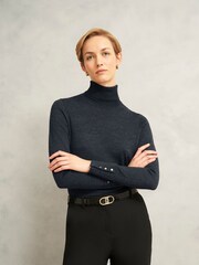 Hobbs Grey Lara Rollneck Jumper - Image 1 of 6