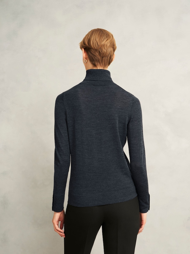 Hobbs Grey Lara Rollneck Jumper - Image 2 of 6