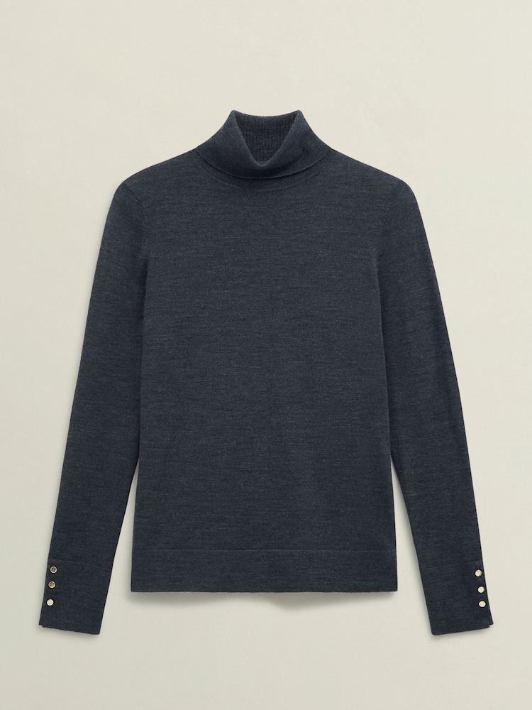 Hobbs Grey Lara Rollneck Jumper - Image 6 of 6