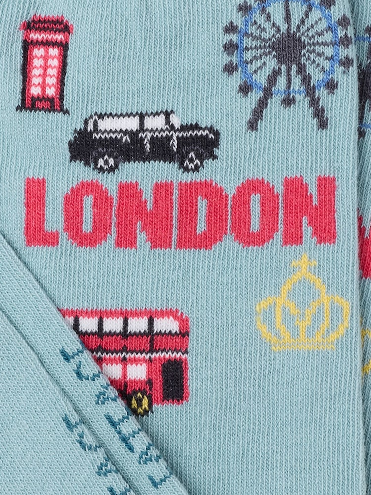 FatFace Green Haze London Socks - Image 2 of 2