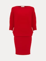 Phase Eight Red Becca Batwing Dress - Image 6 of 6