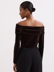 Phase Eight Metallic Orelia Velvet Top - Image 2 of 5