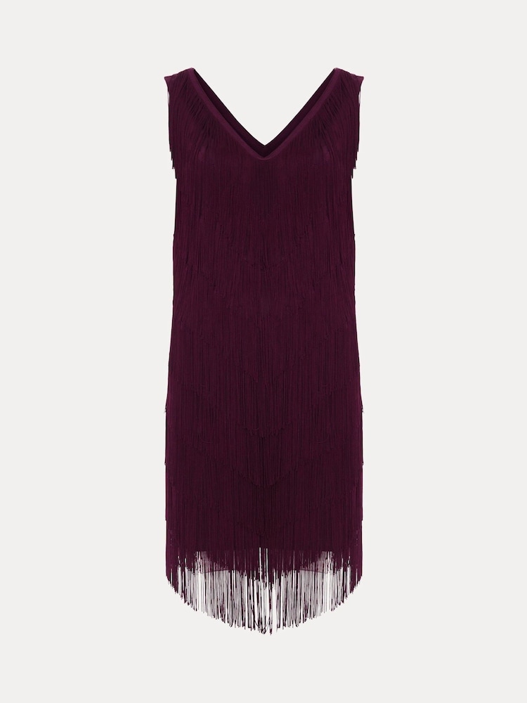 Phase Eight Red Meryl Fringe Dress - Image 6 of 6 Phase Eight Red Meryl Fringe Dress - Image 6 of 6