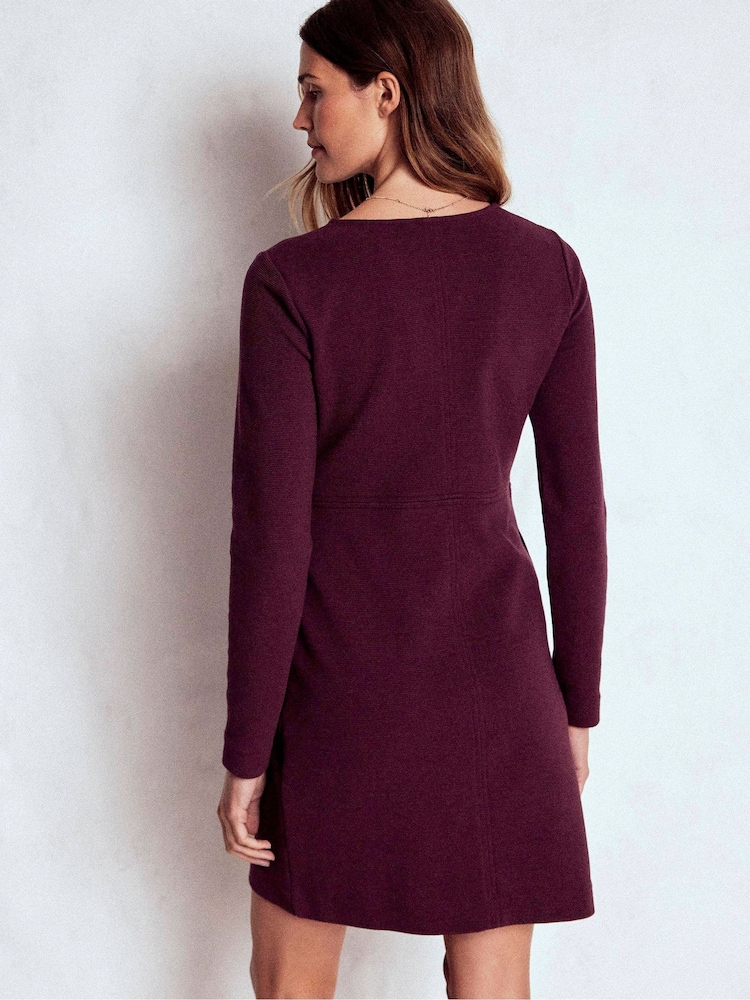 Boden Purple Cornelia Ottoman Dress - Image 2 of 6 Boden Purple Cornelia Ottoman Dress - Image 2 of 6