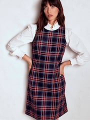 Boden Blue Annie Check Shift Dress - Image 1 of 5